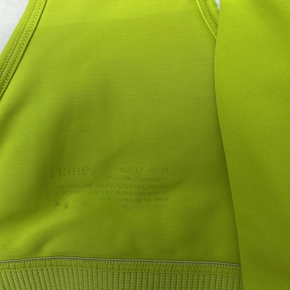 Hanes size medium neon green zip front sports bra - Picture 6 of 7